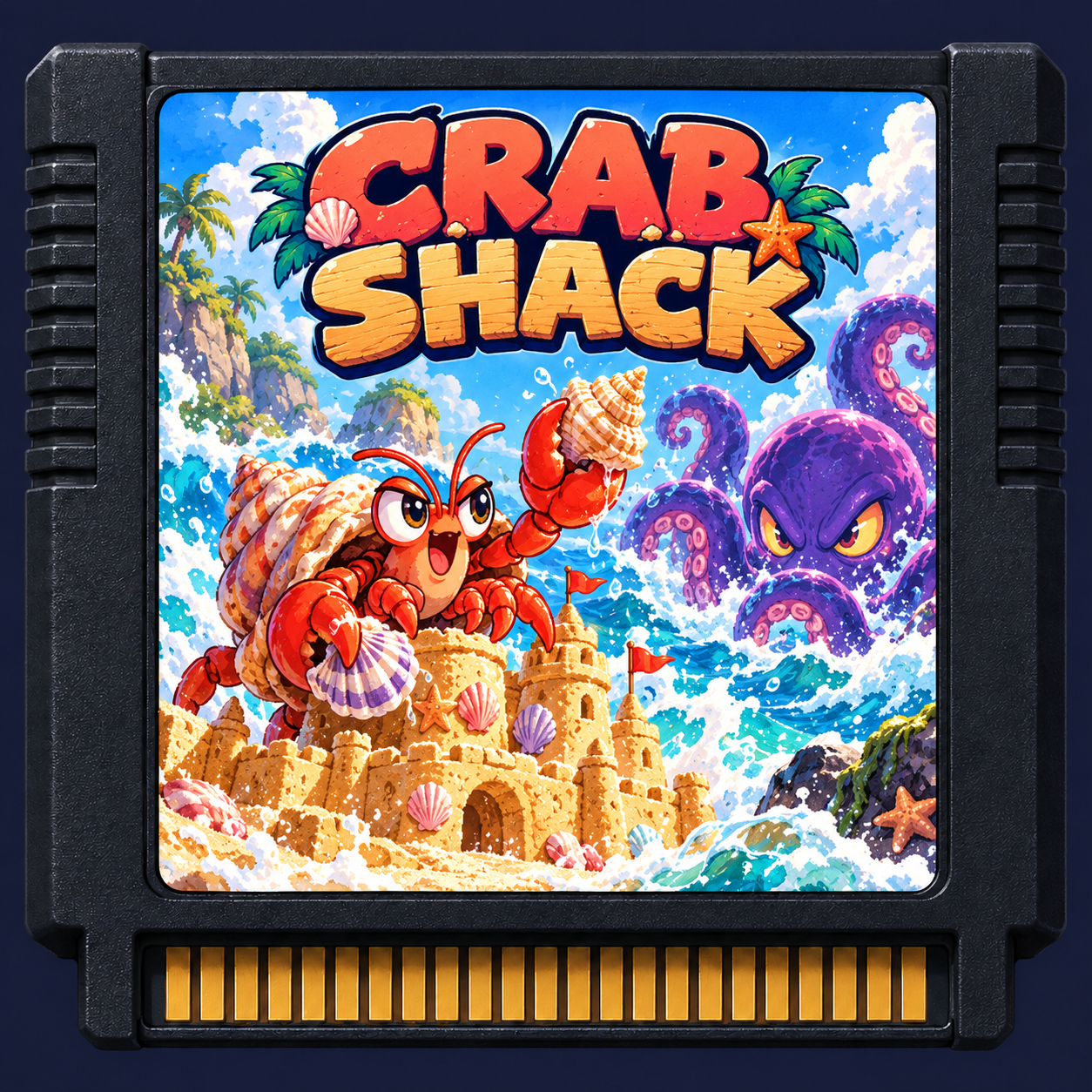 CRAB SHACK illustrated game cartridge